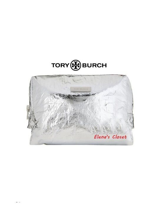 Tory Burch Handbags - NWT ~ TORY BURCH METALLIC COSTMETIC BAG